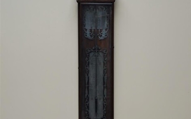 (-), Hollandse Louis XV bakbarometer ingelegd met palissander...