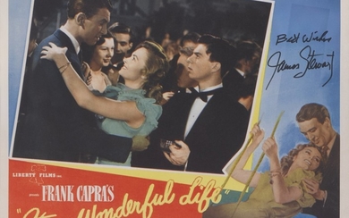 IT'S A WONDERFUL LIFE (1946) LOBBY CARD NUMBER 6, US, SIGNED BY JAMES STEWART