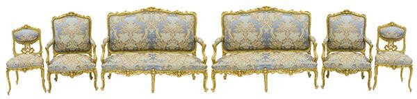 Important French 18th Century Parlor Set Attributed to