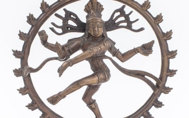 Indian Shiva Nataraja Gilt Bronze Sculpture