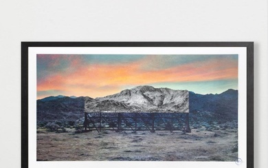 JR (b. 1983), "Trompe l'oeil, Death Valley, Billboard, March 4, 2017, 5:41 pm, California, USA"