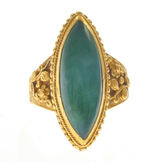 Jade, 22k Yellow Gold Ring