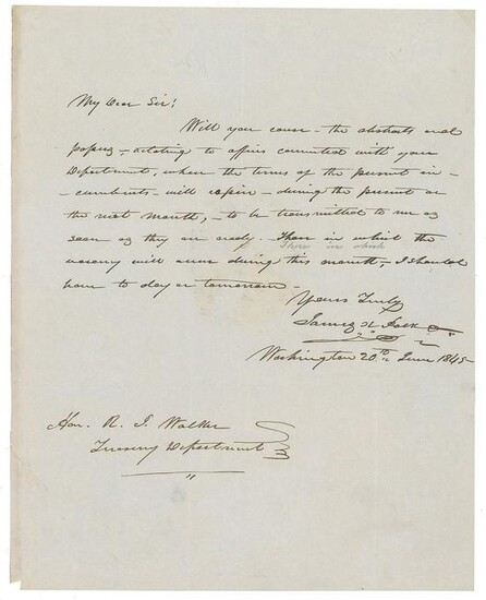 James K. Polk Autograph Letter Signed
