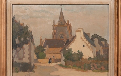 Jane CHAULEUR-OZEEL (1879-1965) Eglise Huile... - Lot 14 - Paris Enchères - Collin du Bocage