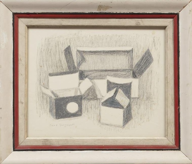Jane Smith Ninas Evans Sargent (American/Louisiana, 1913-2005) , "Geometric Composition", graphite