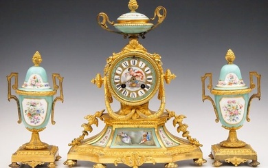 Japy Freres French Clock Set