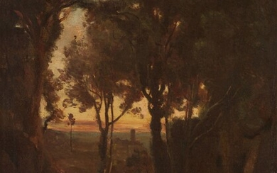 Jean-Baptiste-Camille Corot Souvenir d’Italie, un pâtre dans une gorge