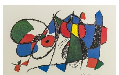 Joan Miro Originale Non Firmata Abstract Litho COA