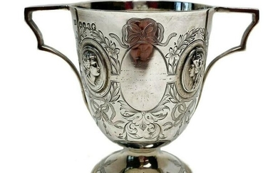 Joseph Angell Two Handled Sterling Silver Cup London