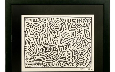 Keith Haring (1958-1990) Graffiti Pop Art Drawing