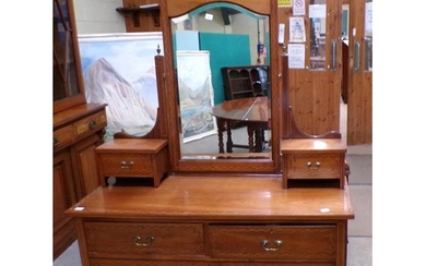 LATE 19C/EARLY 20C MAHOGANY LINE INLAID DRESSING TABLE WITH ...