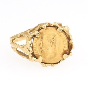 Ladies' High Carat Gold Emperor Maximilian 1865 Coin Gold Ring