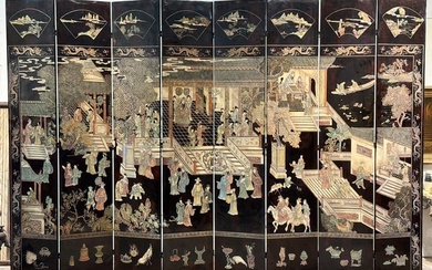 Large Chinese Coromandel Floor Screen