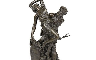 Le viol de Proserpine . Groupe sculptural français en bronze bleuté d'après Louis-Simon Boizot. Hauteur...