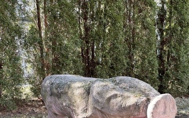 Life-Sized French Cast Stone Pig