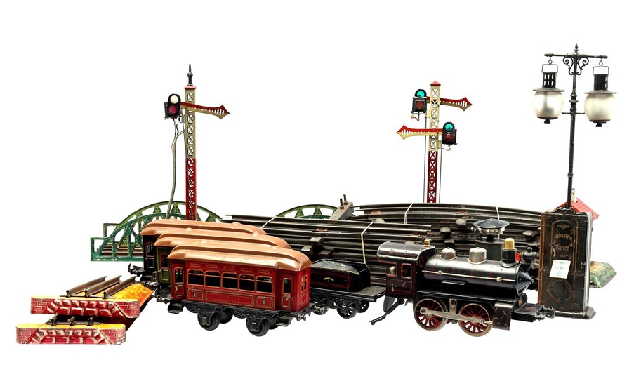 (-), Lot Bing Werke Bavaria toy model trains...