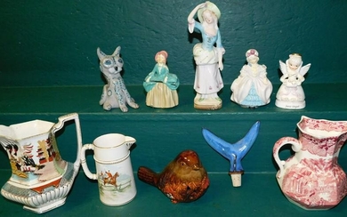 Lot of Porcelain Pitchers & Figurines