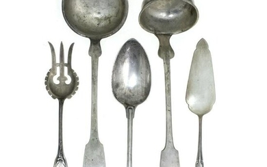Lot of Silver Serving Flatware Pieces.
