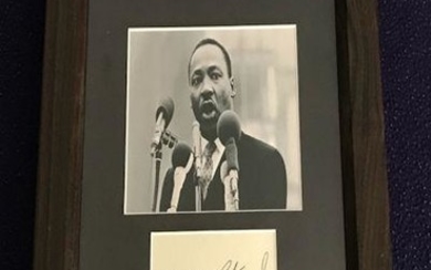 MARTIN LUTHER KING JR (1929-1968). An autographed paper from...