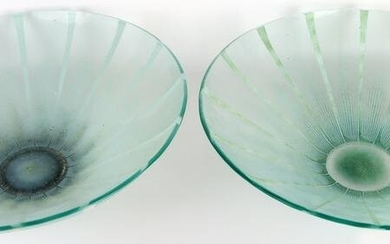 MAURICE HEATON (1900 - 1990) GLASS ART BOWLS - 2