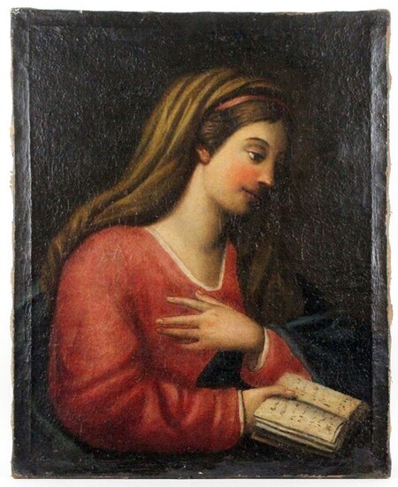 Madonna Annunciata, olio su tela, cm 63x40, fine XVII-inizi XVIII...