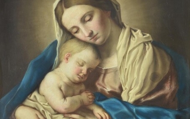 Manner of Follower of Giovanni Battista Salvi (Il Sassoferrato), Madonna and child