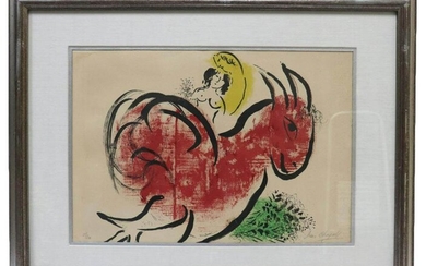 Marc Chagall (1887-1985) "Le Coq Rouge" Color