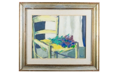 Mario Grimaldi (attr. a) (1927 - 1997), Chair with bouquet of flowers