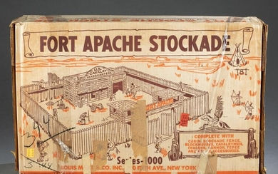 Marx Fort Apache Stockade Playset in original box.