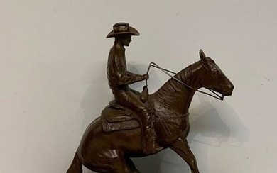 Mehl Lawson Cast Bronze Sculpture. Reining Horse