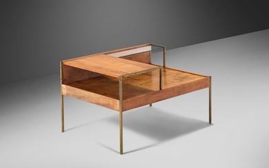 Milo Baughman for Murray Furniture Maple and Brass Sofa Table / Side Table c. 1955