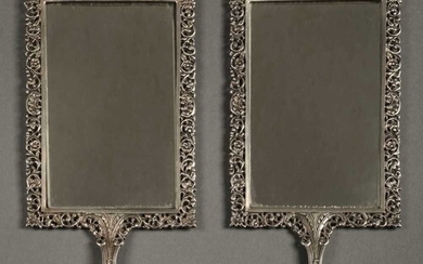 Mirrors. Pair of Scottish silver hand mirrors by R & W Sorley, Glasgow, 1894