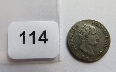 Monnaie - Demi-franc Bonaparte premier consul AN 12 A Paris (argent, 2,49 g, 280 361 ex.) TTB+