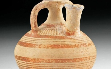 Mycenaean Pottery Stirrup Jar Linear Motifs