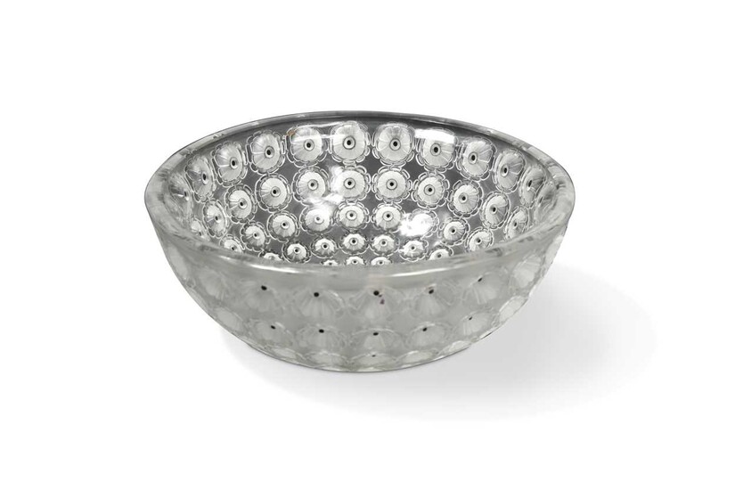 Nemours, a Lalique frosted and polished glass bowl
