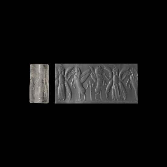 Neo-Babylonian Cylinder Seal with Winged Beings