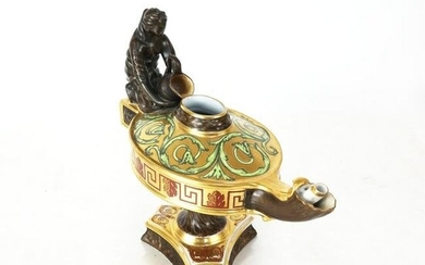 Neoclassical Paint and Gilt Decorated Urn