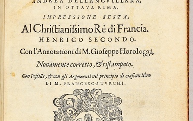 OVIDIUS NASO, Publius Le Metamorfosi [...], ridotte da Giovanni Andrea Dell'Anguilara, in ottava rima. Impressione...