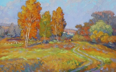 Oil painting Autumn Evening S. Dirtorak