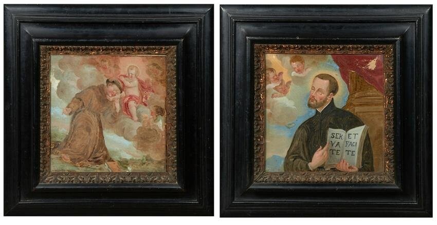 Old Master School, "Friar and Putti" and "St. Cajetan
