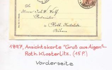 Österreich, 1897/1918, Oberösterreich, MÜHLVIERTEL, umfangreiche ANSICHTSKARTEN und LITHO Sammlung aus...