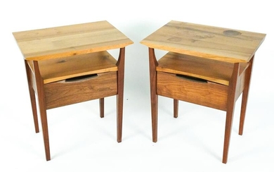 PAIR OF CITI JOINERY CRAFT SIDE OR NIGHT TABLES