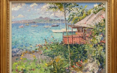 PIERRE BITTAR OIL ON CANVAS, MARTINIQUE, FRANCE