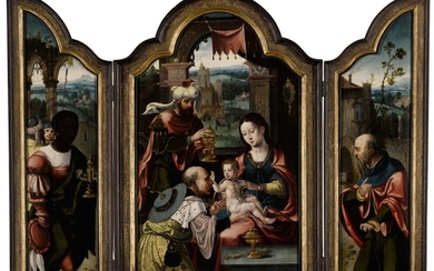 PIETER COECKE VAN AELST THE ELDER AND WORKSHOP | TRIPTYCH WITH THE ADORATION OF THE MAGI