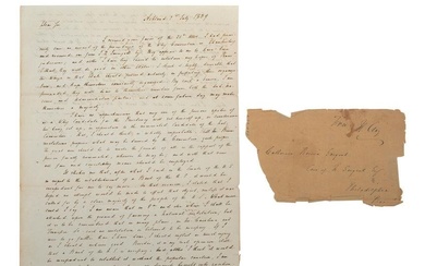 [POLITICS]. CLAY, Henry (1777-1852). Autograph letter signed ("H. Clay"). "Ashland" [Lexington, KY]