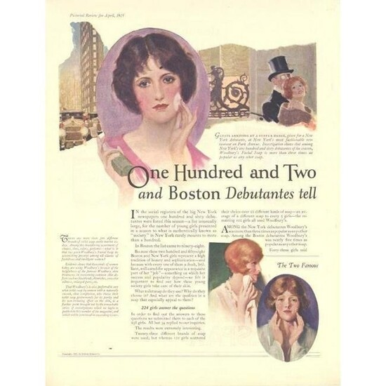 Pair of 1925 Woodbury's, Palmolive Soap Advertisements