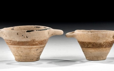 Pair of Miniature Cypriot Pottery Skyphoi