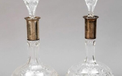 Pair of carafes with silver neck m
