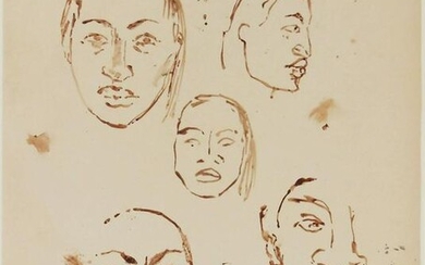 Paul Gauguin (1848-1903) Brush & Ink Studies