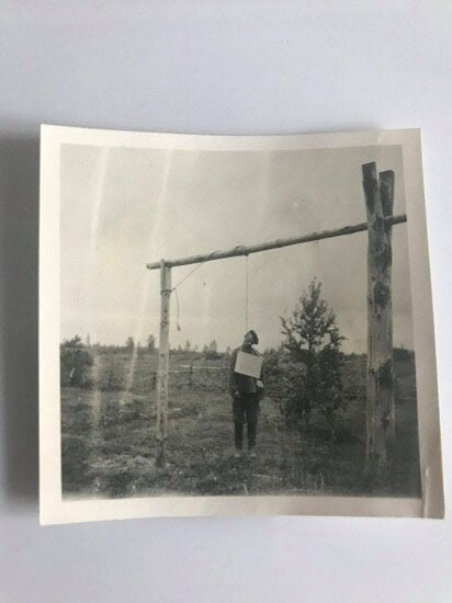 Photo of Ukrainian Partisan Hanged by Germans